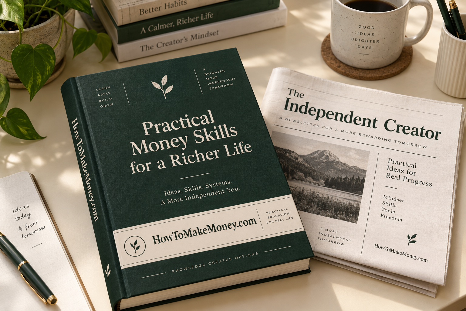 Editorial still accompanying a course and newsletter house