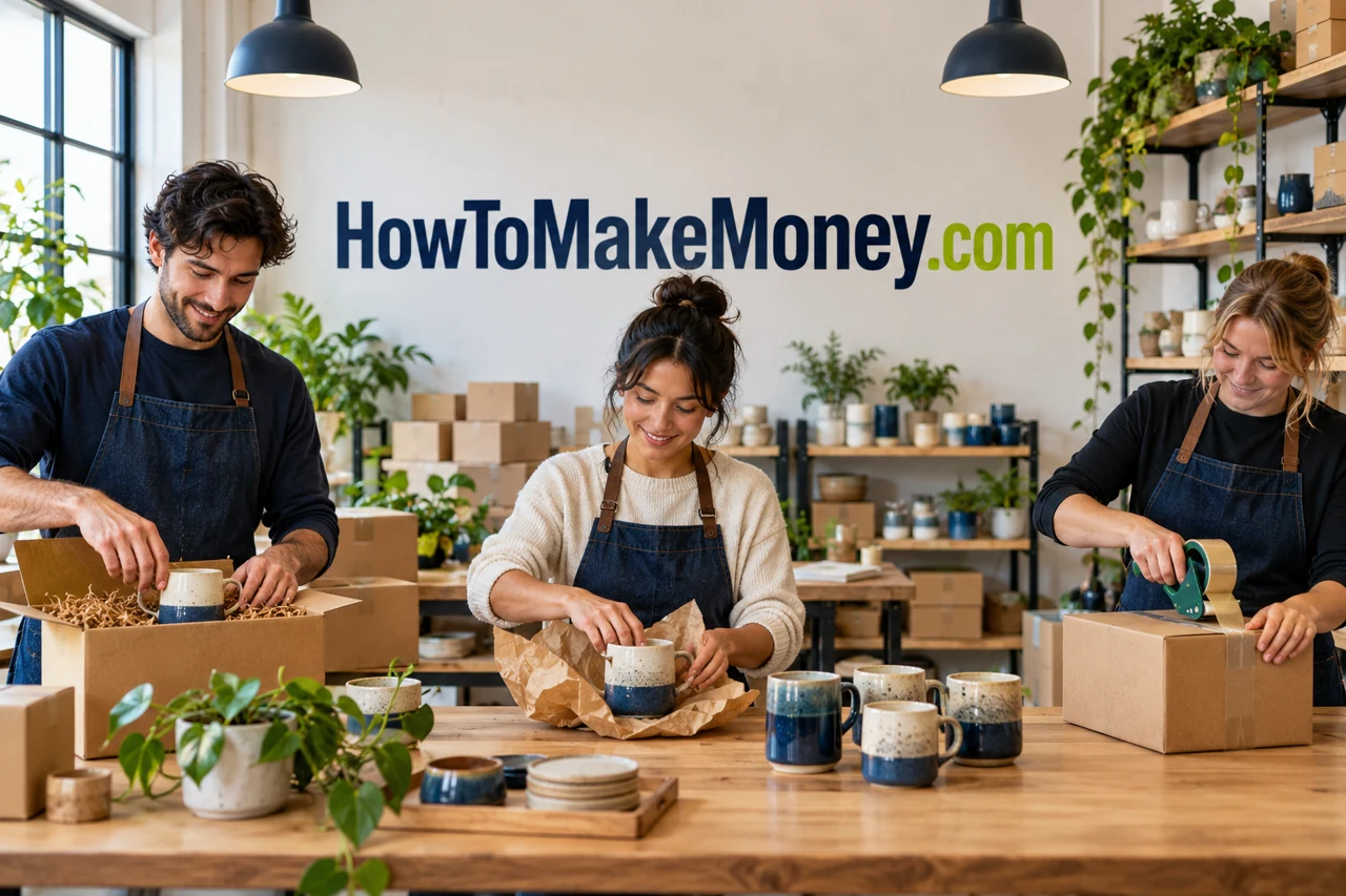 Creators preparing a lesson together in a working studio
